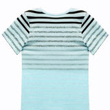 T-Shirt Col Rond Manches Courtes À Rayures