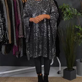 Robe ample à sequins de vacances