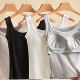 Débardeur Uni Avec Soutien-Gorge Intégré
