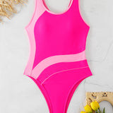 Maillot de bain une pièce tendance aux couleurs contrastées