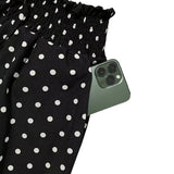 Pantalon Imprimé Pois Long