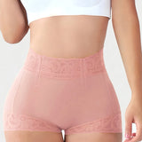 Culotte courte en dentelle avec effet gainant pour le ventre
