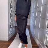 Jupe simple de couleur unie