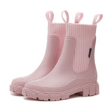 ☔️Bottes Imperméable Anti-Dérapant Semelle Épaisse Mi-Mollet