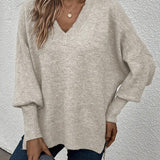 Pull Manche Lanterne Encolure En V