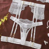 Sous-Vêtements Brodés Sexy Cinq Pièces