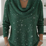 Pull À Col Montant Orné De Paillettes