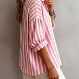 Blouse Rayée Ample À Col