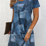 Robe Tendance Imprimée Décontractée