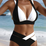 Bikini Couleur Contrastée