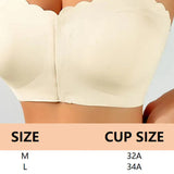 Soutien-Gorge Sans Couture Devant Attache Bandeau Sans Bretelles