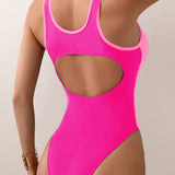 Maillot de bain une pièce tendance aux couleurs contrastées