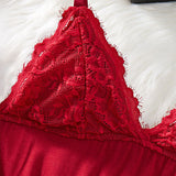 Lingerie Sexy Profond Décolleté En V
