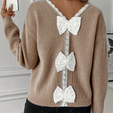 Pull Manches Longues Nœud Dans Le Dos