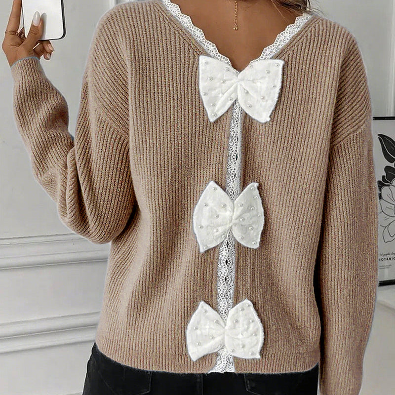 Pull Manches Longues Nœud Dans Le Dos
