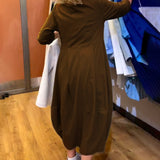 Robe à col rond et manches 2/3