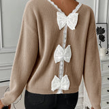 Pull Manches Longues Nœud Dans Le Dos
