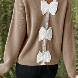 Pull Manches Longues Nœud Dans Le Dos