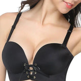 Soutien-Gorge Push-Up Sans Armatures Rembourré À Décolleté Plongeant – Ajoute Deux Bonnets