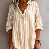 Blouse Rayée Ample À Col