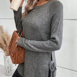 Pull Avec Manches Raglan Et Design De Nœud Latéral