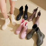 ☔️Bottes Imperméable Anti-Dérapant Semelle Épaisse Mi-Mollet