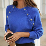 Pull Boutonné À Col Rond