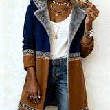 Manteau À Capuche Tendance À Manches Longues