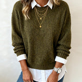 Pull À Col Chemise Avec Design Patchwork