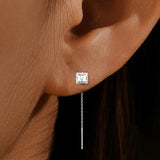 Boucles d'oreilles élégantes à pampilles en zircon