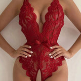 Bodysuit En Dentelle À Col Halter