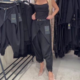 Pantalon À La Mode Dentelle Broderie Harem