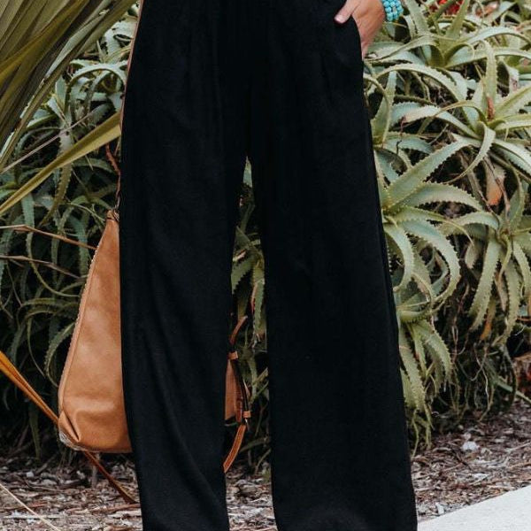 Angela | Pantalon palazzo taille haute pour femme
