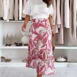 Blouse Couleur Unie Taille Nouée Manche Courte