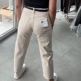 Pantalon Taille Haute Décontracté Jambe Droite