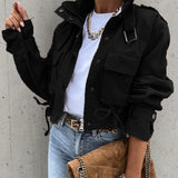 Zinnia | Veste courte de mi-saison avec poches pour femme