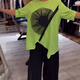 T-Shirt Imprimé Fleuri Manches Courtes Décontracté