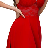 Nuisette Sexy En Dentelle À Bretelles