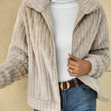 Elif | Manteau en peluche au style décontracté et confortable pour femme
