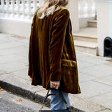 Burgundy | Blazer en velours style rue