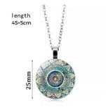Ensemble collier de pierres précieuses fleur de mandala
