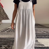Robe décontractée couleur unie à bretelles