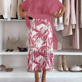 Blouse Couleur Unie Taille Nouée Manche Courte