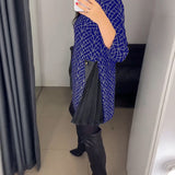 Robe imprimée ligne col rond