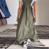 Robe décontractée couleur unie à bretelles