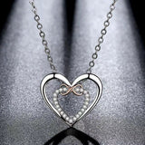 Collier d'amour bicolore à la mode