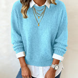 Pull À Col Chemise Avec Design Patchwork