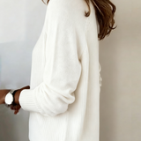 Pull Élégant Bouton Manche Raglan