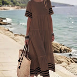 Robe Tendance Vacances Manches Courtes