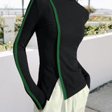 Pull à col roulé et patchwork